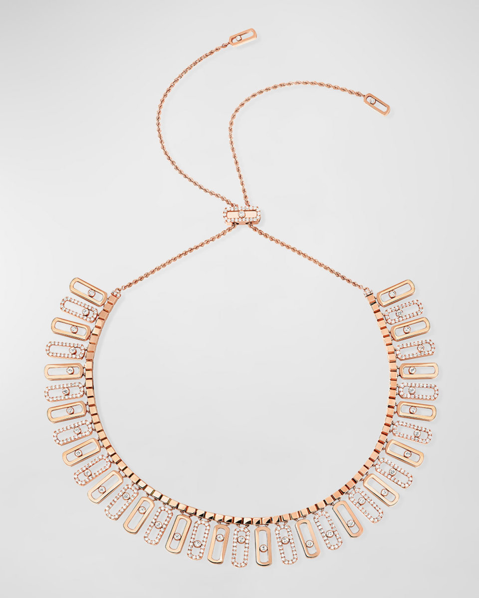 PINK GOLD MOVE ICON NECKLACE